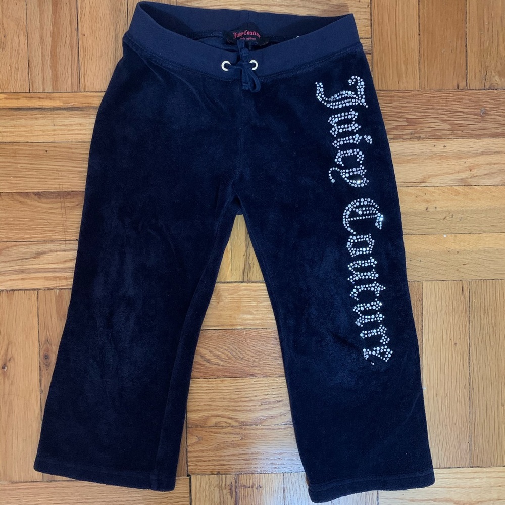 Juicy Couture girls navy rhinestone boots pants 4T